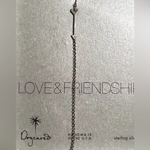 Dogeared Dainty Sterling Silver Arrow Bracelet 7in Long